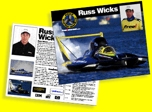 Russ Wicks Autograph Card